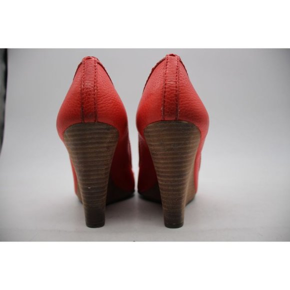 Tory Burch Amanda Women’s Size 7.5 M Leather High Wedge Open Toe Shoes - Picture 9 of 12